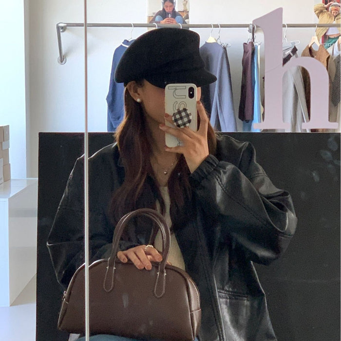 Wholesale Black wool women's autumn and winter octagonal hat painter beret retro sheep felt hat