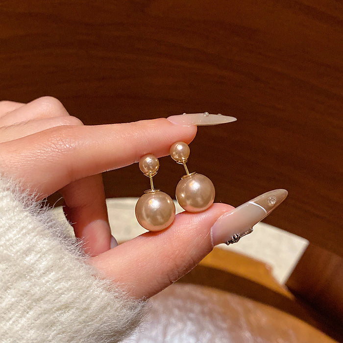 Wholesale Pearl and Zircon Heart Earrings