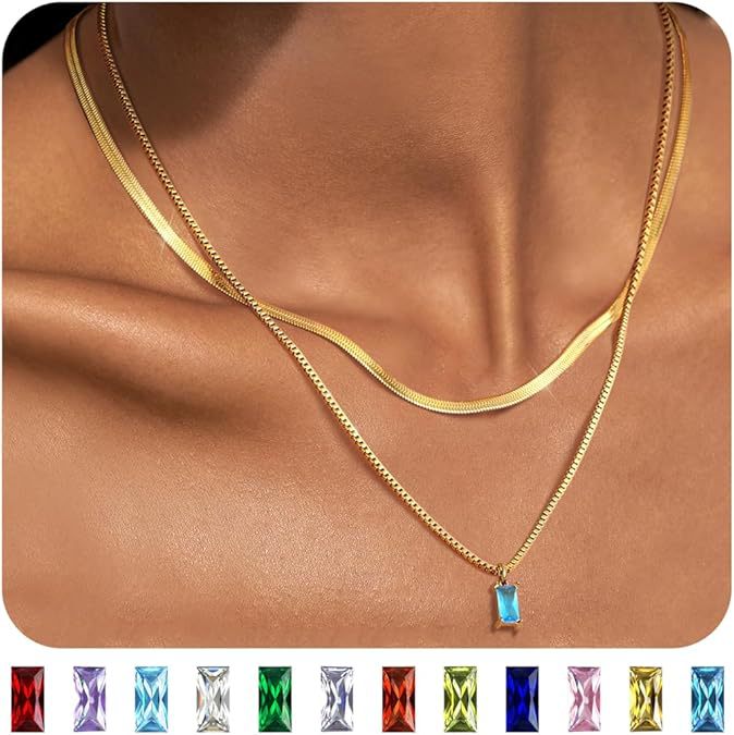 Wholesale New necklace with green zircon double-layer design, niche snake bone chain, bracelet set, collarbone chain wholesale