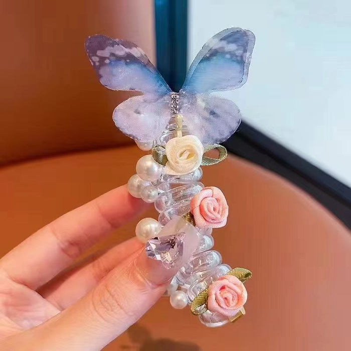 Wholesale New butterfly ponytail braided headband for girls