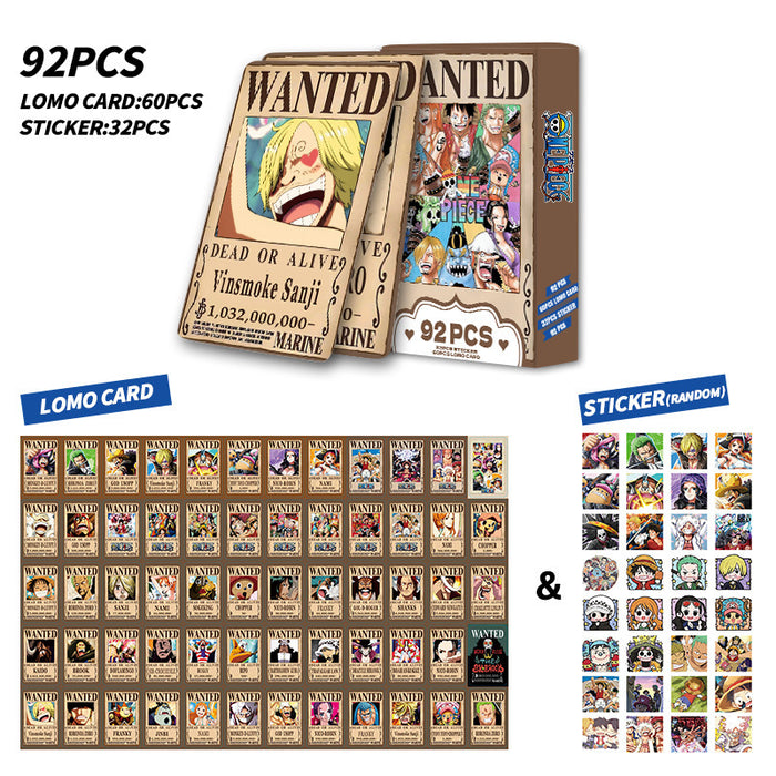 Wholesale 92pcs LOMO Cartoon Order Double sided HD Color Printing Photo Card Collection Card Stickers