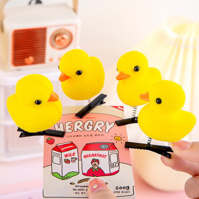 Wholesale Yellow Duck Hairpin Spring Clip Cute Children' s Hair Clips