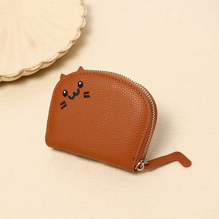 Wholesale Cat Card Bag Women's Small and Cute Multi-card Card Bag Advanced Cartoon Coin Purse