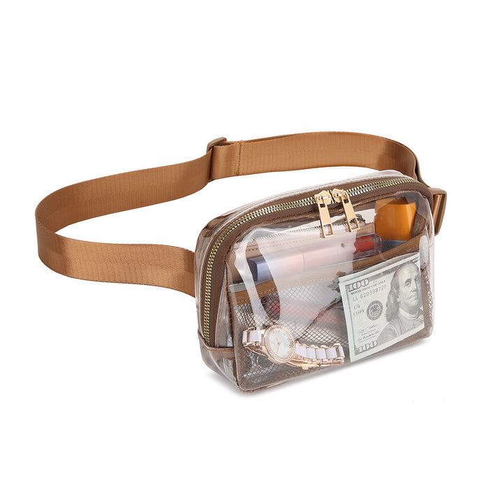 Wholesale PVC Waterproof Transparent Sports Waist Bag Messenger Bag JDC-SD-HanDuo004