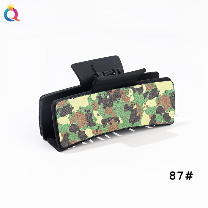 Wholesale  leopard print retro square Hair Clips