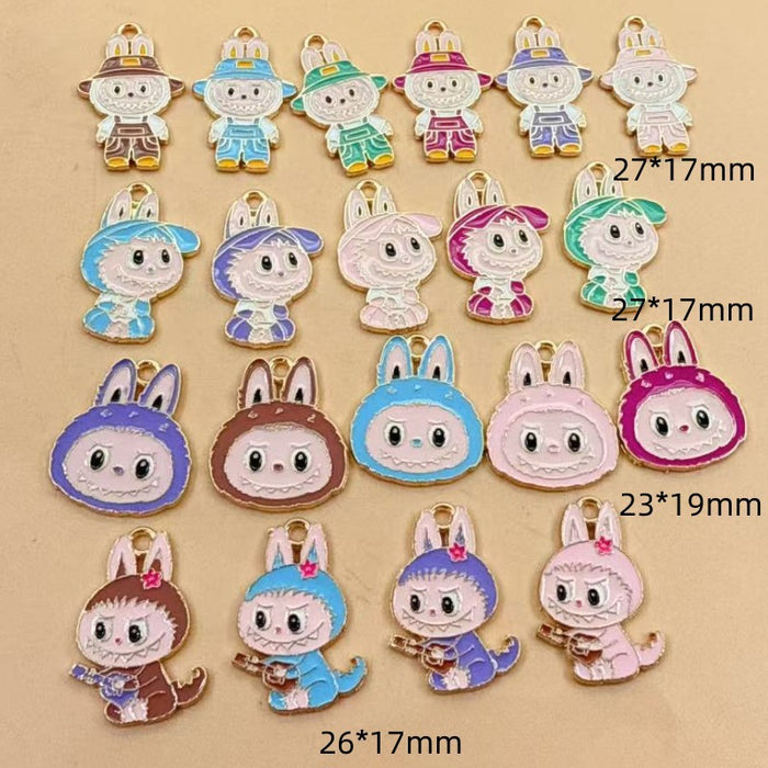 Wholesale 10pcs Little Rabbit Accessories: Earrings and Keychain Pendant