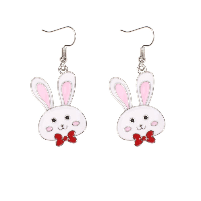 Wholesale Easter Earrings Cartoon Cute Rabbit Egg Carrot Alloy Earrings JDC-ES-Xiny007