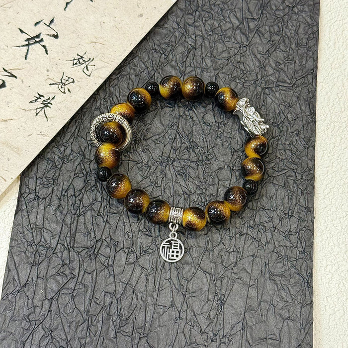 Wholesale Blue Moonlight Stone Double Circle Bracelet, niche original fashion bracelet, versatile gift