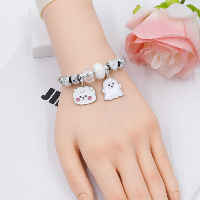 Wholesale Cartoon Pumpkin Pendant Stainless Steel Bracelet Fashion Jewelry Accessory MOQ≥2