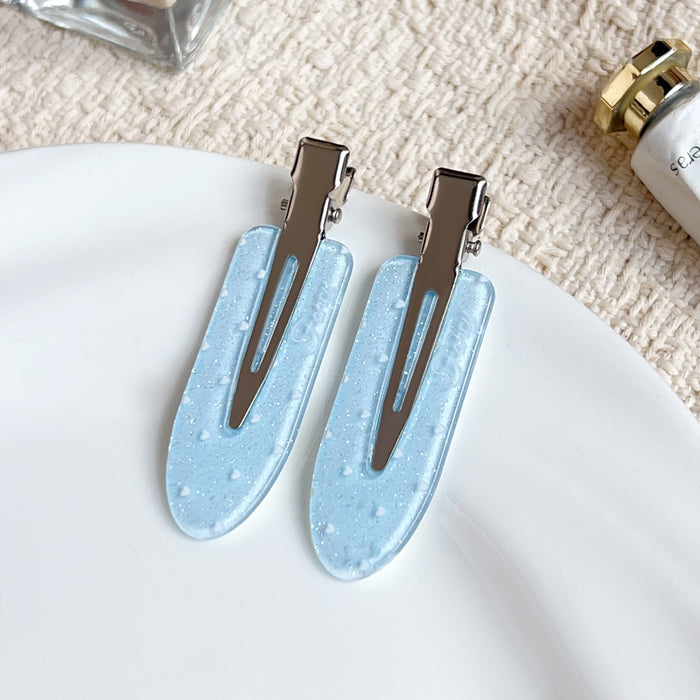 Wholesale Plastic Invisible Hair Clip Purple Floral Pattern for Everyday Styling Hair Accessory