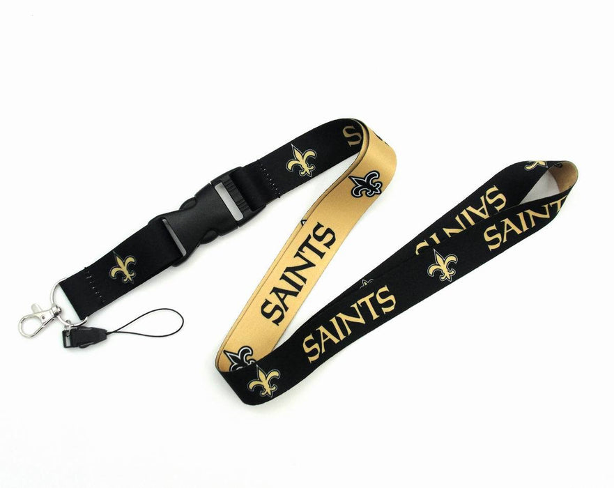 Wholesale Heat transfer rugby team lanyard club/ badge/ key/ work permit/ mobile phone sling buckle lanyard