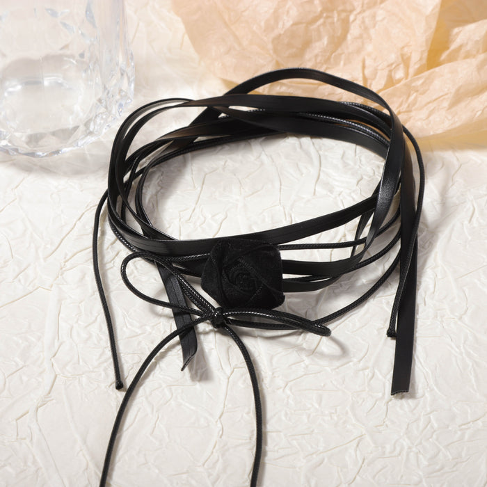 Wholesale Strap Multi-layer Camellia Long Women's All-match Necklace