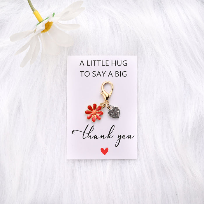 Wholesale Multiple colors of small flower and heart keychains