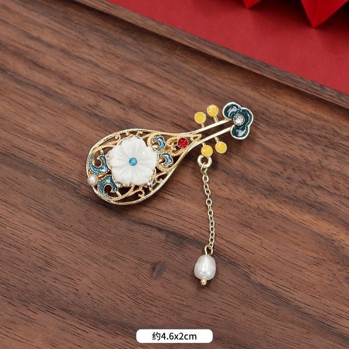 Wholesale Vintage pearl brooch with elegant temperament and pin accessories