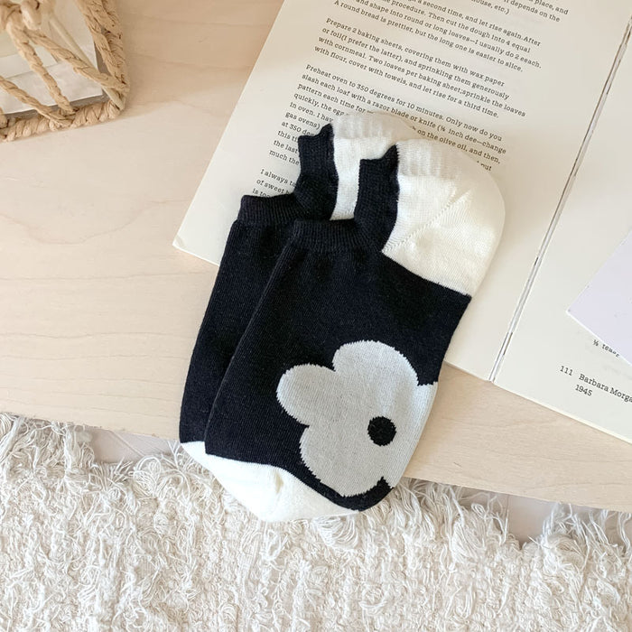 Wholesale Socks Flower Shallow Mouth Ship Socks Trendy Invisible Socks Cotton