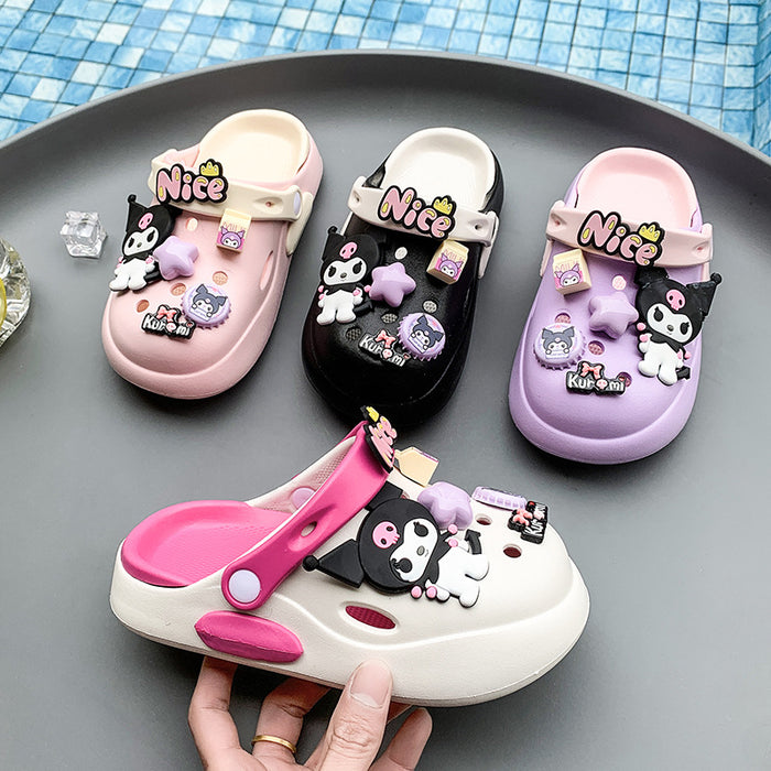 Wholesale Slippers Cartoon Double Color All-match Hole Shoes Soft Sole Non-slip Toe Sandals