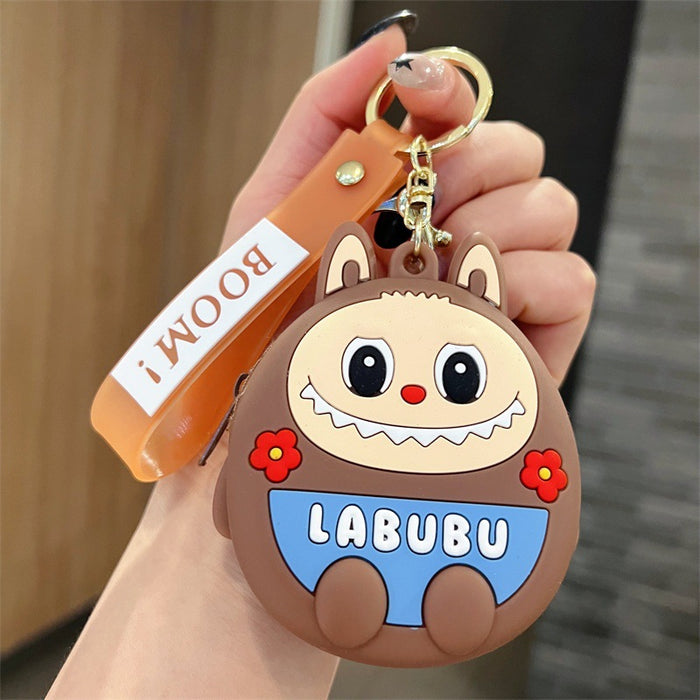 Wholesale Cute cartoon character coin purse silicone keychains