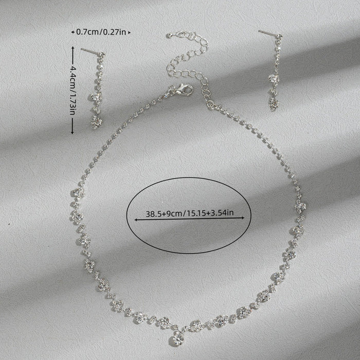 Wholesale Two-Piece Set Chain Necklace Exaggerated Necklace Set Water Drop Necklace
