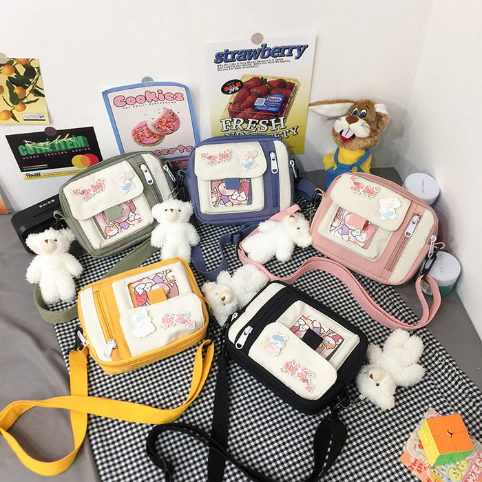 Wholesale Canvas bag, crossbody bag, artistic versatile, cute shoulder bag