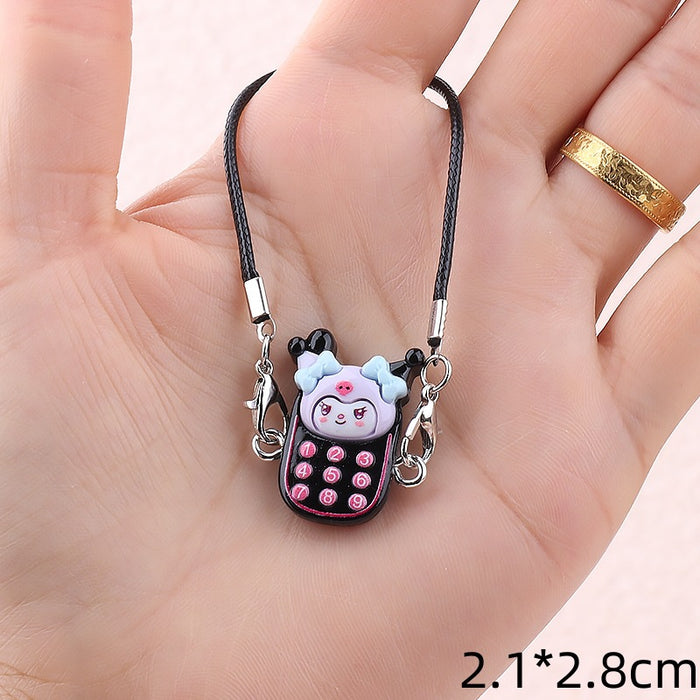 Wholesale Cartoon Mini Mobile Phone Hanging Keychains
