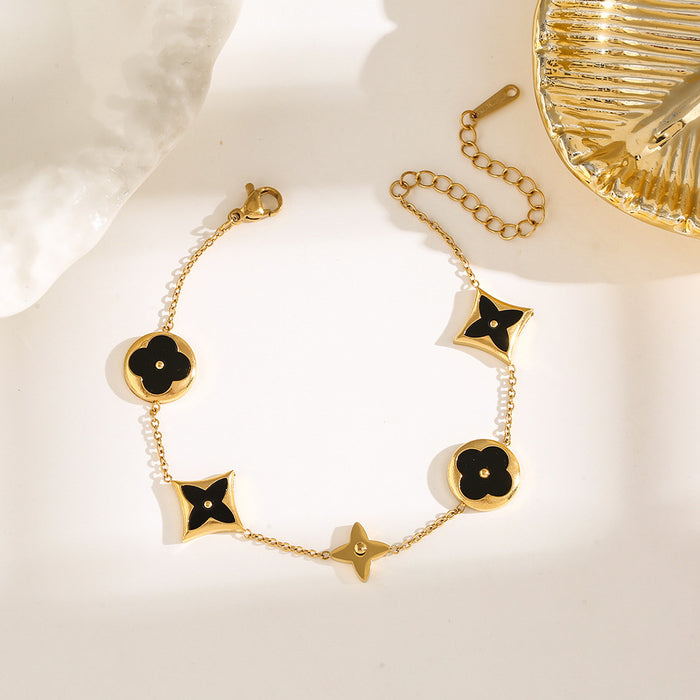 Wholesale Titanium steel bracelet, light luxury and versatile, fashionable and personalized shell bracelet