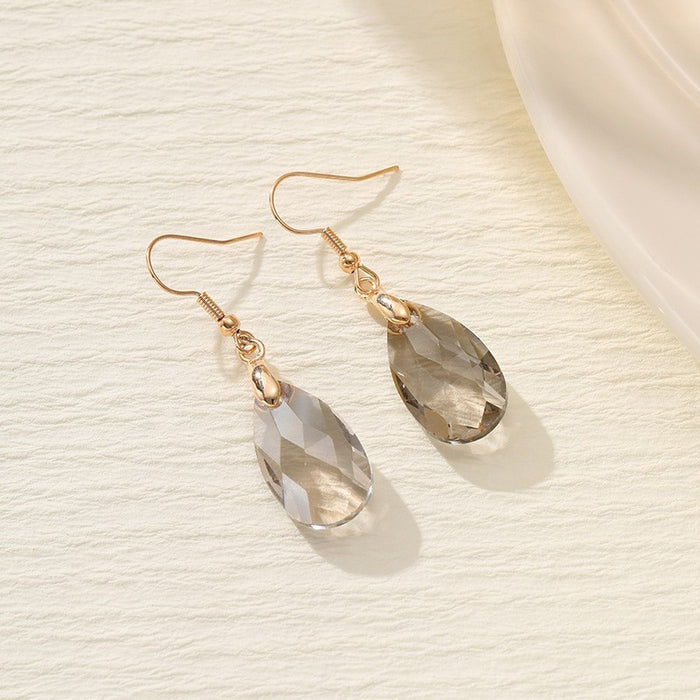 Wholesale Drop-shaped Inlaid Cat's Eye Earrings