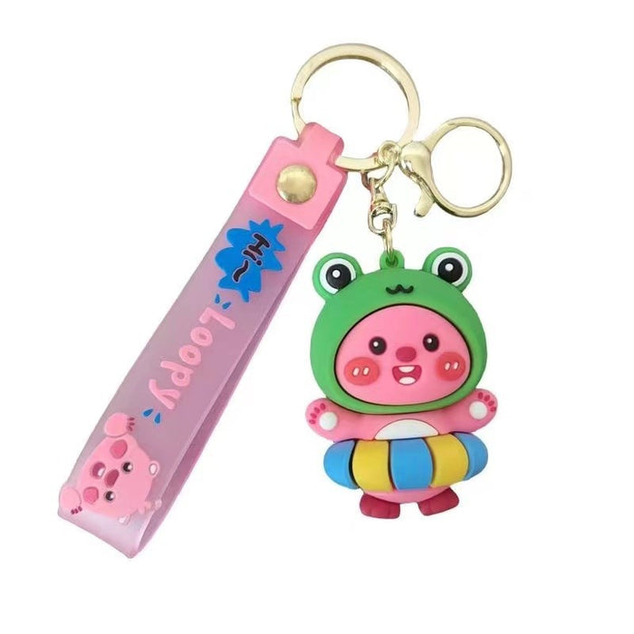 Wholesale Ruby Keychain Pendant Little Beaver Doll Bag Pendant Creative Key Chain Doll Machine Gift