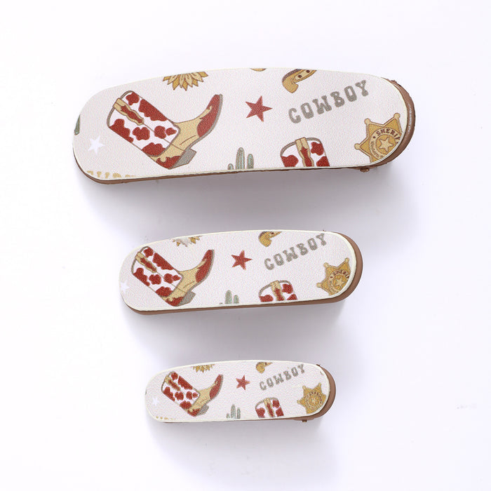 Wholesale retro multi-color sunflower bull head letter pattern hairpin combination suit hairpin