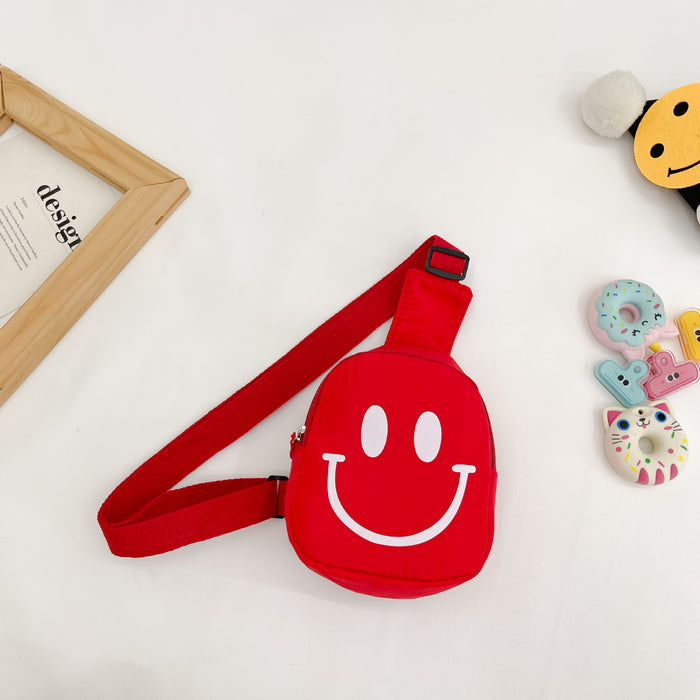 Wholesale Children's Bag Smiley Face Crossbody Bag Boys' Chest Bag Kindergarten Baby Girls' Backpack