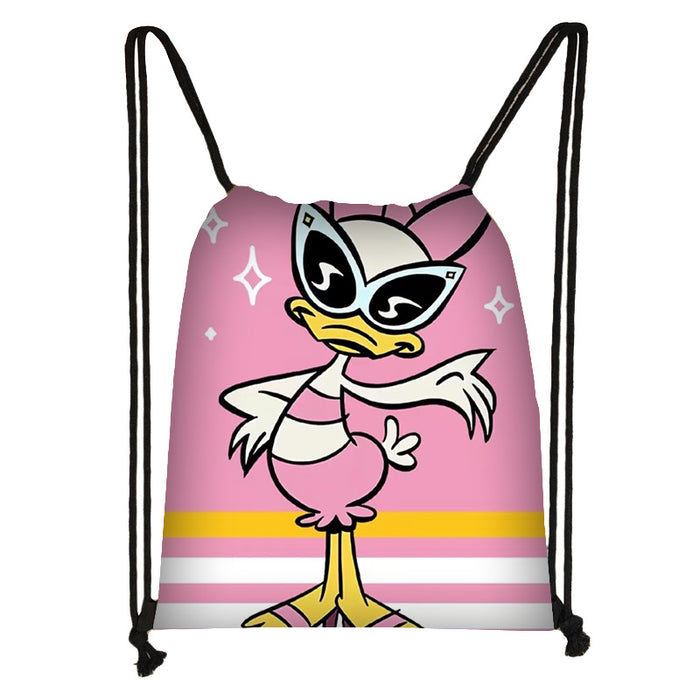 Wholesale Outdoor Portable Cute Cartoon Printed Drawstring Bag JDC-BP-Changs005