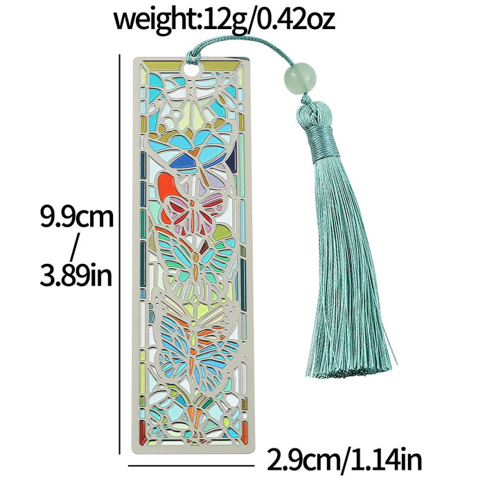 Wholesale Oil Painting Metal Tassel Accessories Bookmark