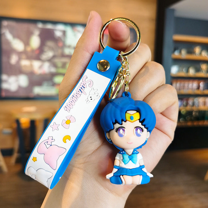 Wholesale Rubber Cartoon Doll Keychain JDC-KC-Tingm179