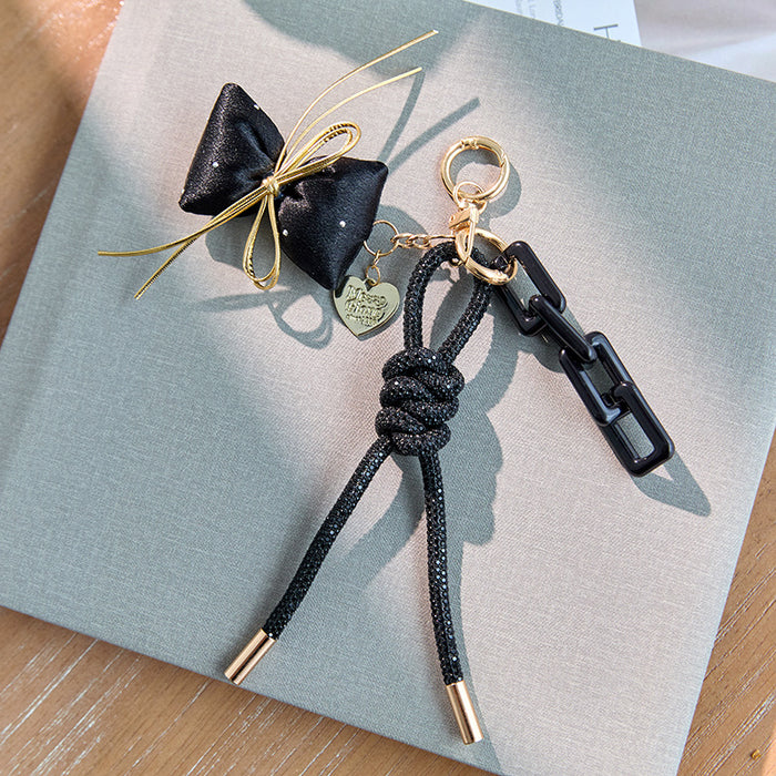 Wholesale Silver Sparkling Sequins Five-Corner Star Bag Pendant Schoolbag Hanging Chain