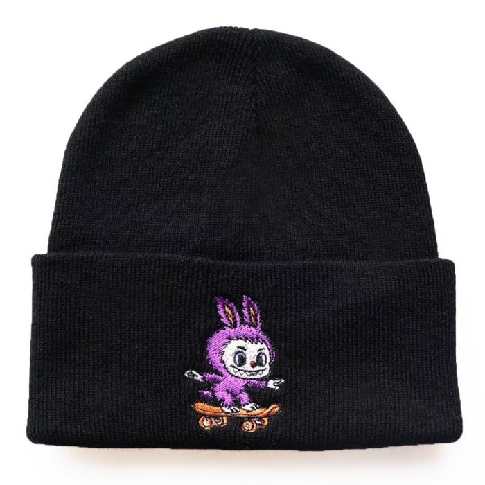 Wholesale Cartoon wool hat embroidered knit hat