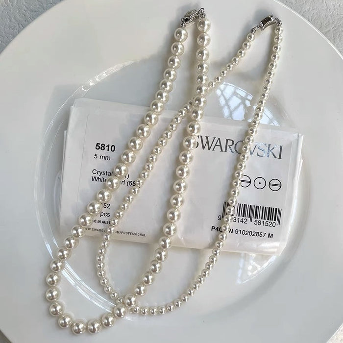 Wholesale Pearl necklace, women's light luxury internet celebrity temperament, simple and high-end feeling, collarbone chain