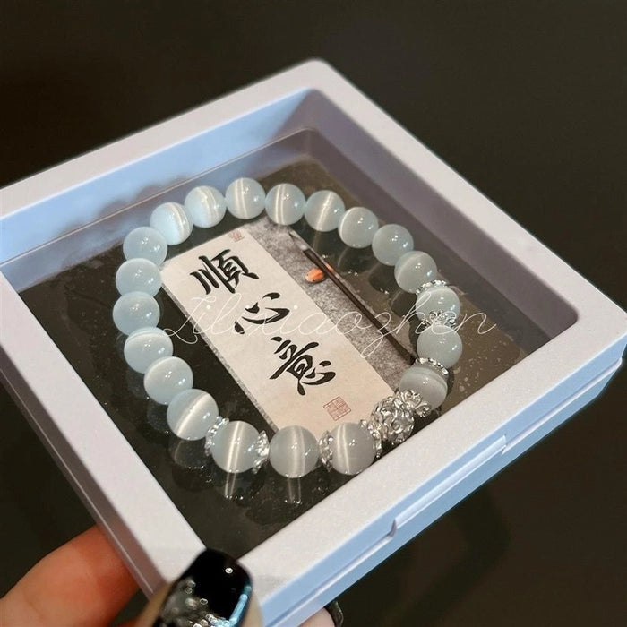 Wholesale Cat's Eye Stone Bracelet Sapphire Light Luxury, Small and Exquisite, High Quality Crystal Bracelet