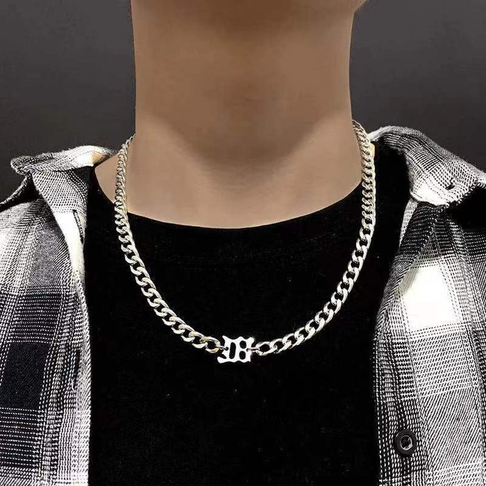 Wholesale Titanium Steel Cuban Men's Thick Necklace JDC-NE-DanY010