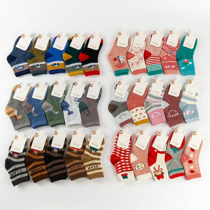 Wholesale Children's socks autumn and winter socks boys and girls student socks cartoon children's socks cotton baby socks