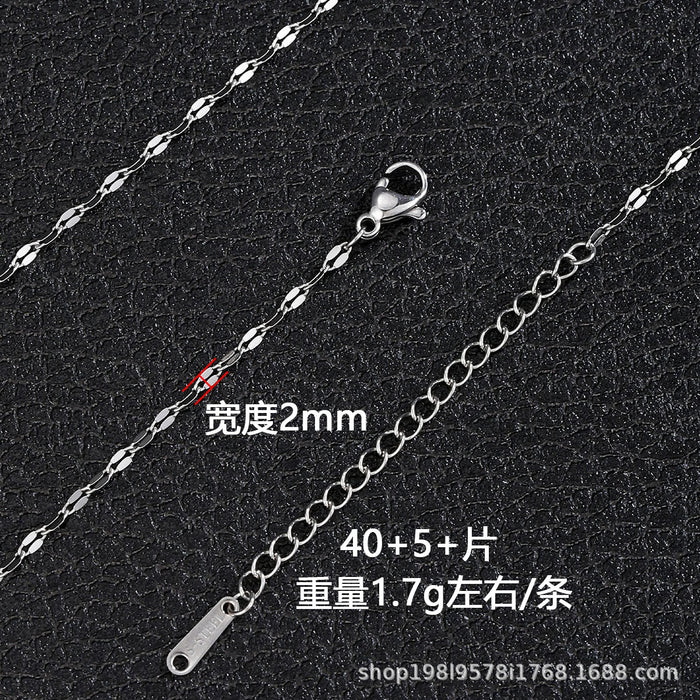 Wholesale Titanium steel stainless steel necklace, fine collarbone neck electroplated jewelry