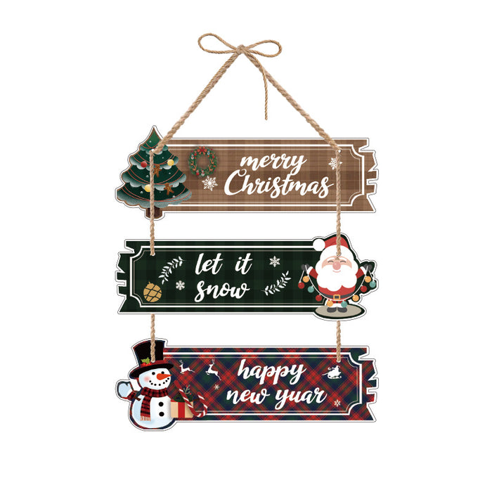 Wholesale Christmas Door Head Decoration Pendant Party Scene Atmosphere Decoration Paper Creative Small Door Hanging