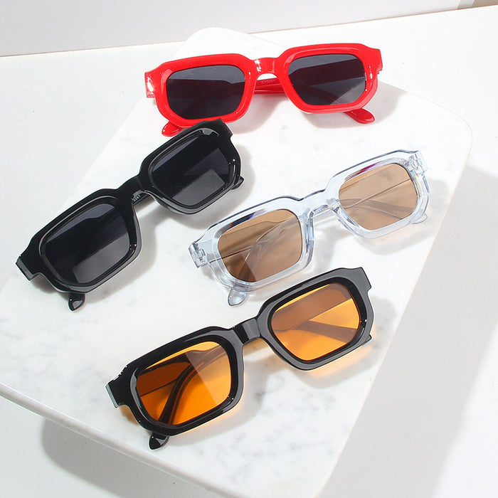 Wholesale Square frame sunglasses, new retro polygon sunglasses, simple and high-end fashion glasses