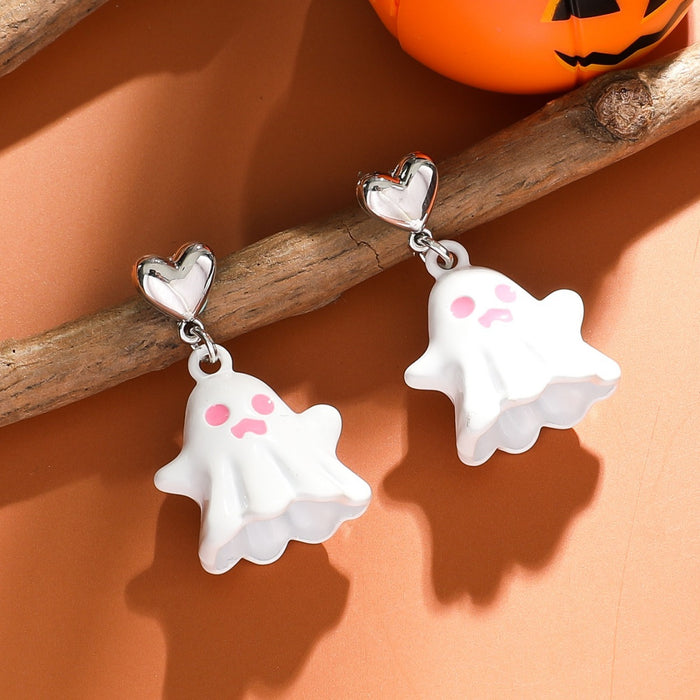 Wholesale Cute ghost earrings  earrings creative cartoon ghost