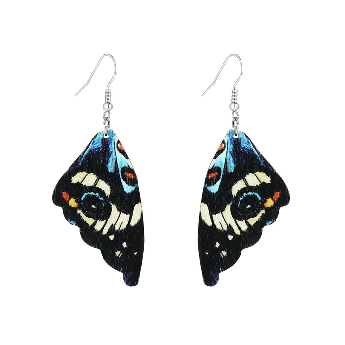 Wholesale Women's Acrylic Butterfly Wing Earrings
