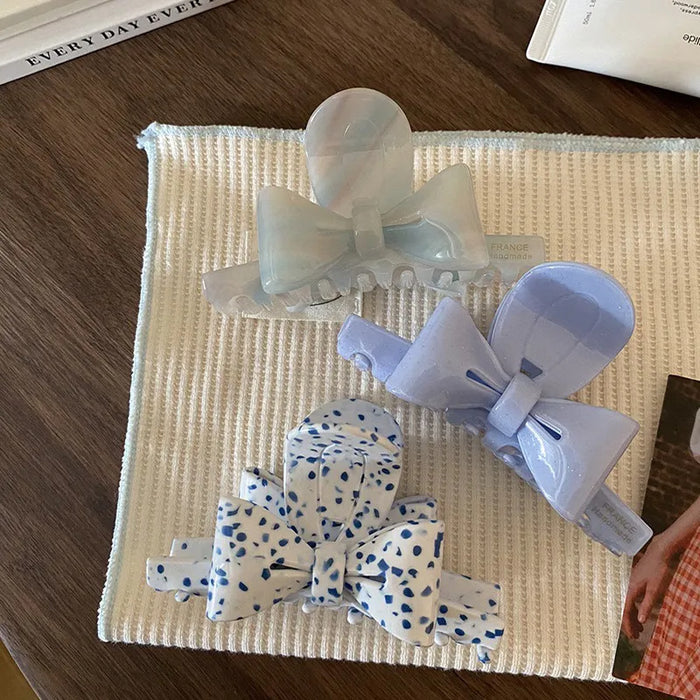 Wholesale Sweet bow, vinegar clip, niche design, cute shark clip, hair clip