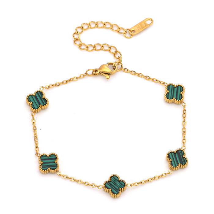 Wholesale Clover Bracelet 9mm Small Titanium Steel Women's Fashion Clover