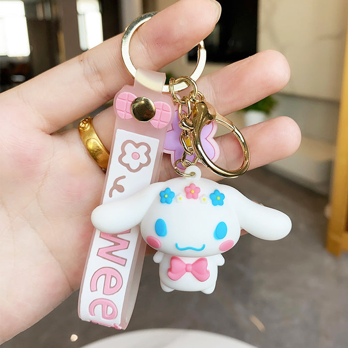 Wholesale Cute Cartoon PVC Keychain Bag Charm Trendy Birthday Gift Accessory for Couples