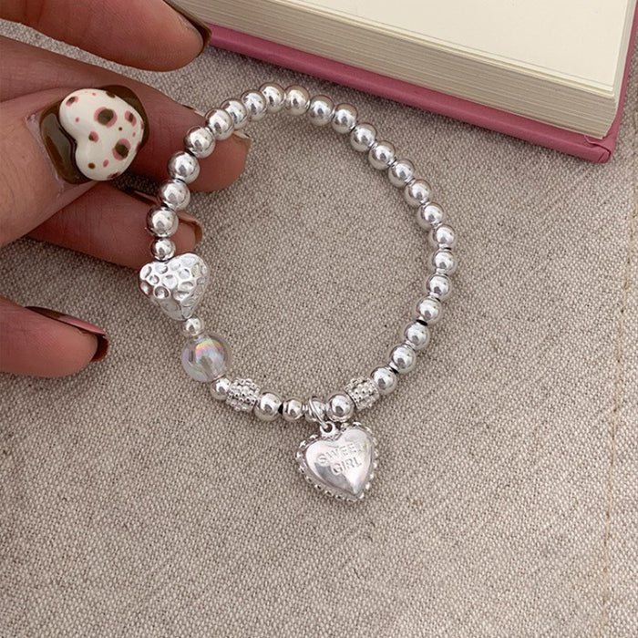 Wholesale Pure silver bracelet, bead, niche temperament, versatile accessory