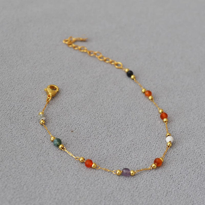 Wholesale Women's colorful zircon Anklets