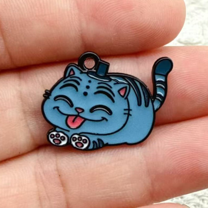 Wholesale 10pcs Cartoon Anime Oil Drip Alloy DIY Earrings,  Keychains,  and Pendants . . .