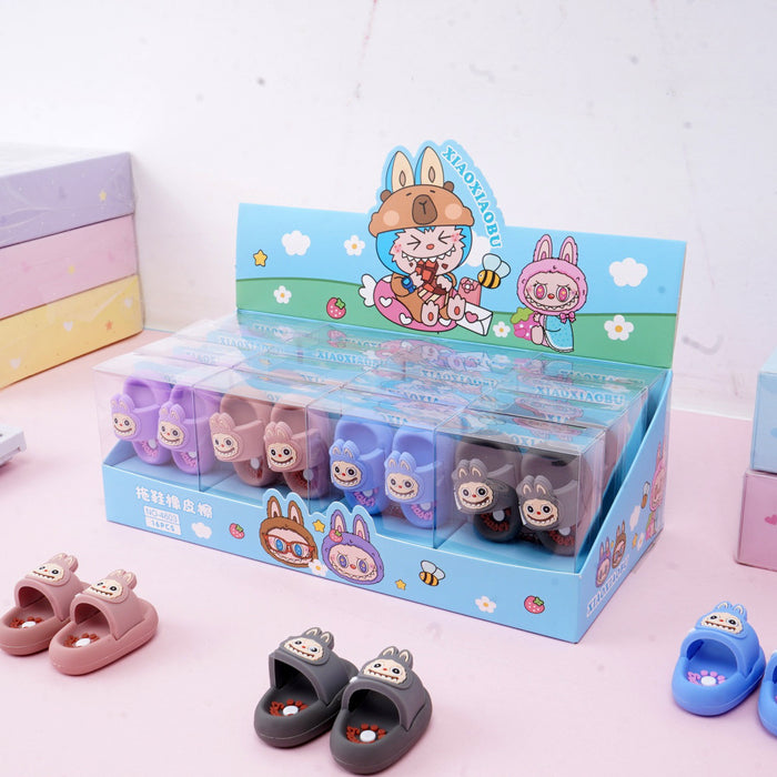 Wholesale Cute Slipper Eraser 2-Pack Fun Creative Mini Pencil Eraser for Students Casual Stationery
